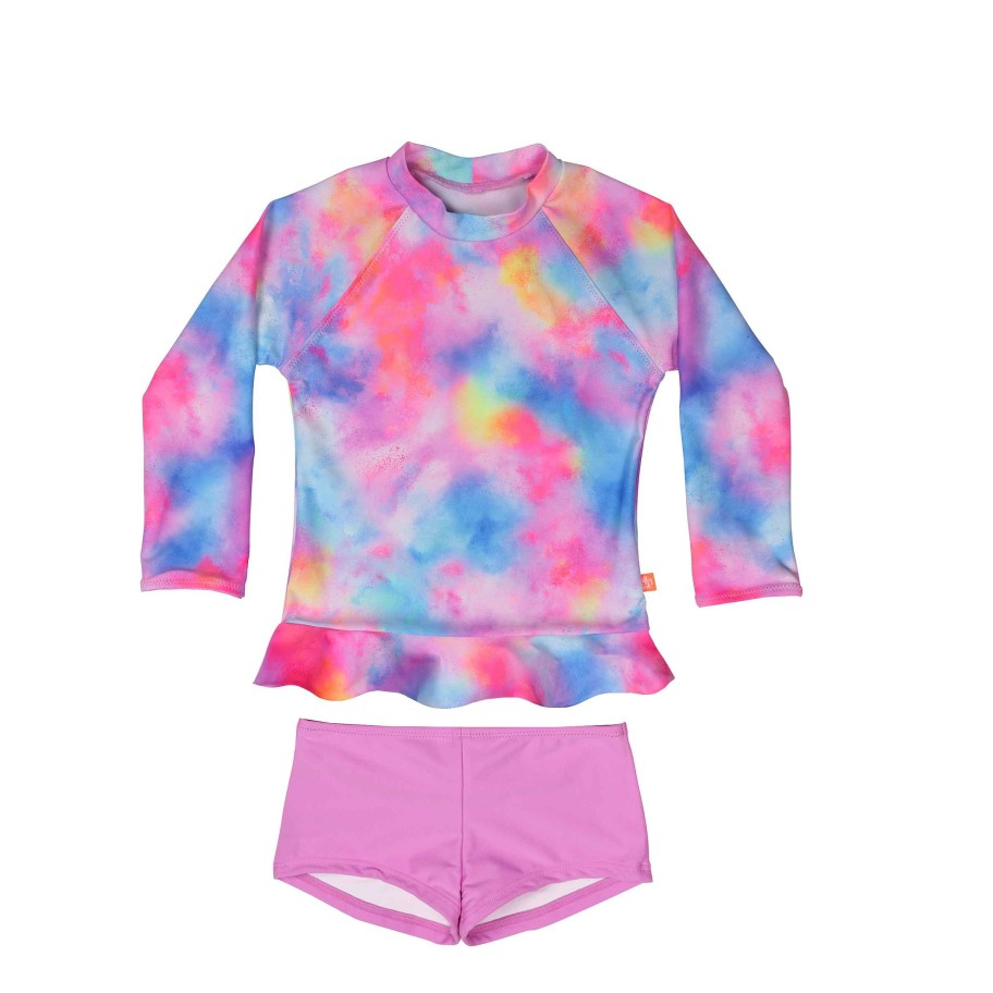 Lil Sista ( Girls Sizes 00-7 ) Salty Ink Sunvest Set | 1252 Miss Sunvest Set Rainbow