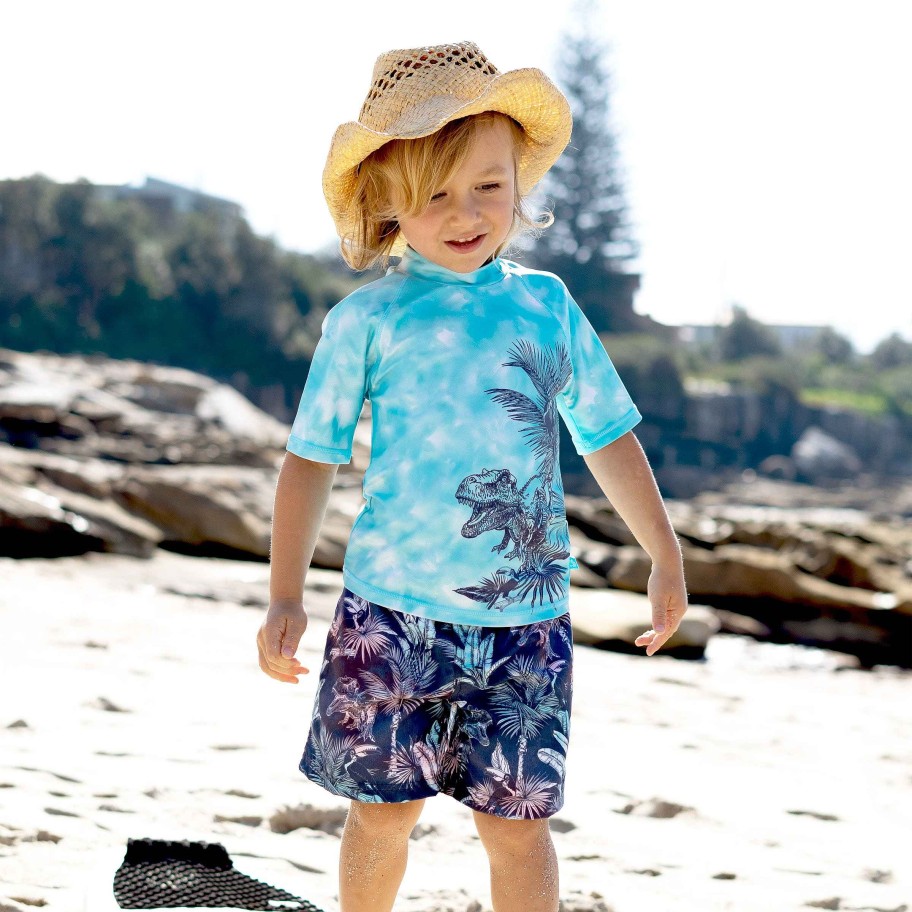 Boys ( Sizes 00-12) Salty Ink Boardshort | 411 Boardie Castaway