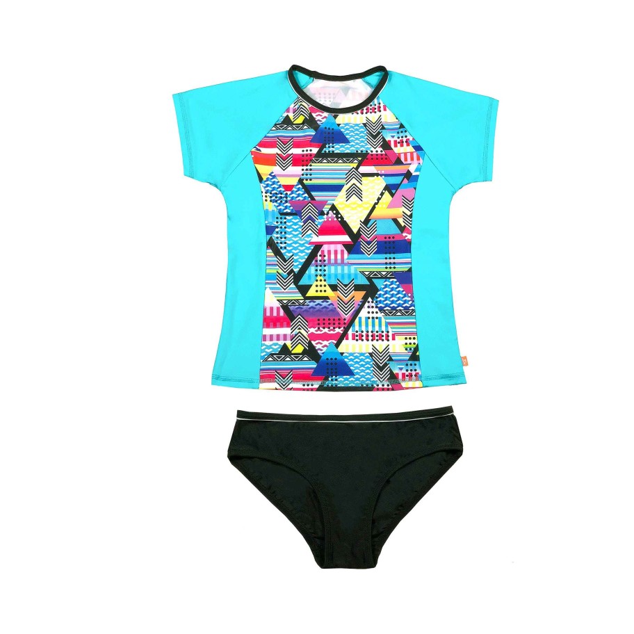 Sista ( Girls Sizes 8-16 ) Salty Ink Rashvest Set | 1159 Cosmik Girl Rashvest Set Geo