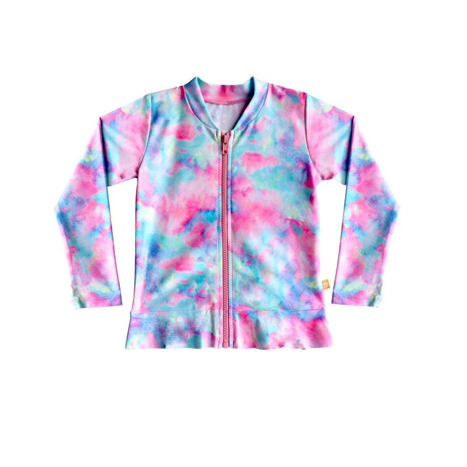 Lil Sista ( Girls Sizes 00-7 ) Salty Ink Rashvest | 125 Miss Dreamer Long Sleeve Rashvest Tye Dye