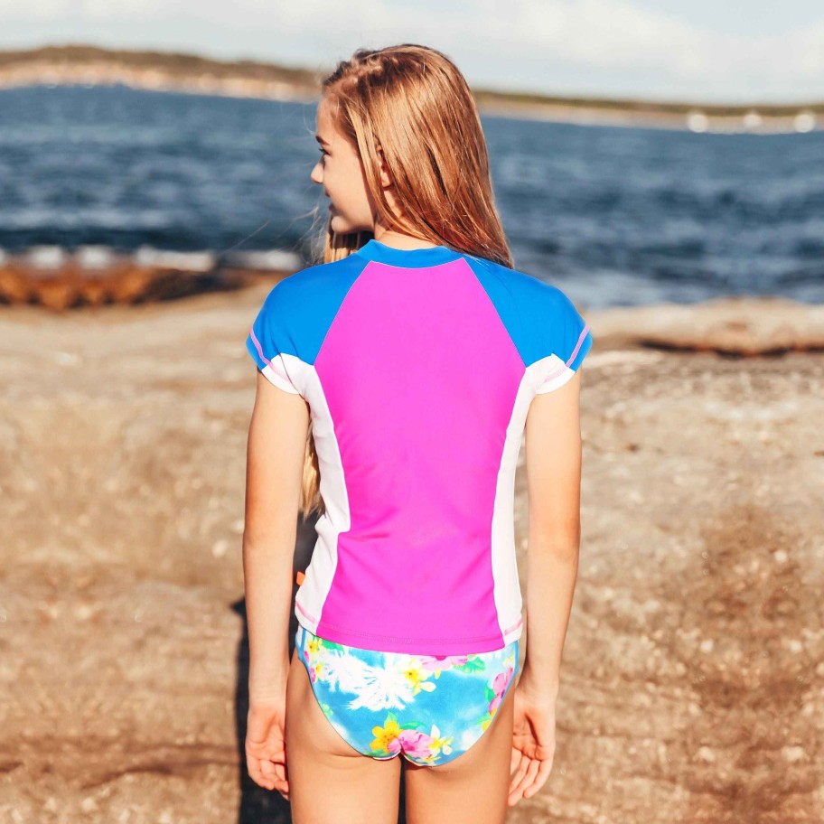 Sista ( Girls Sizes 8-16 ) Salty Ink Rashvest | 1187 Short Sleeve Rashvest