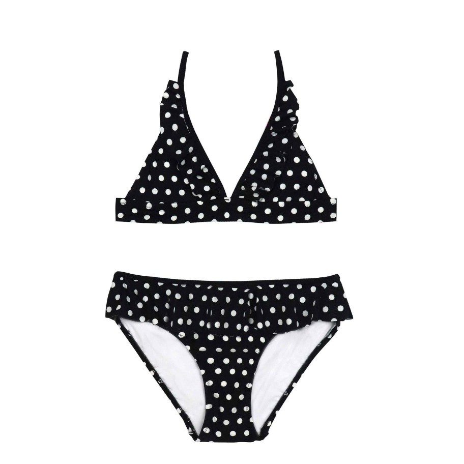 Sista ( Girls Sizes 8-16 ) Salty Ink Bikini | 1297 Beach House 70'S Bikini Black Spot