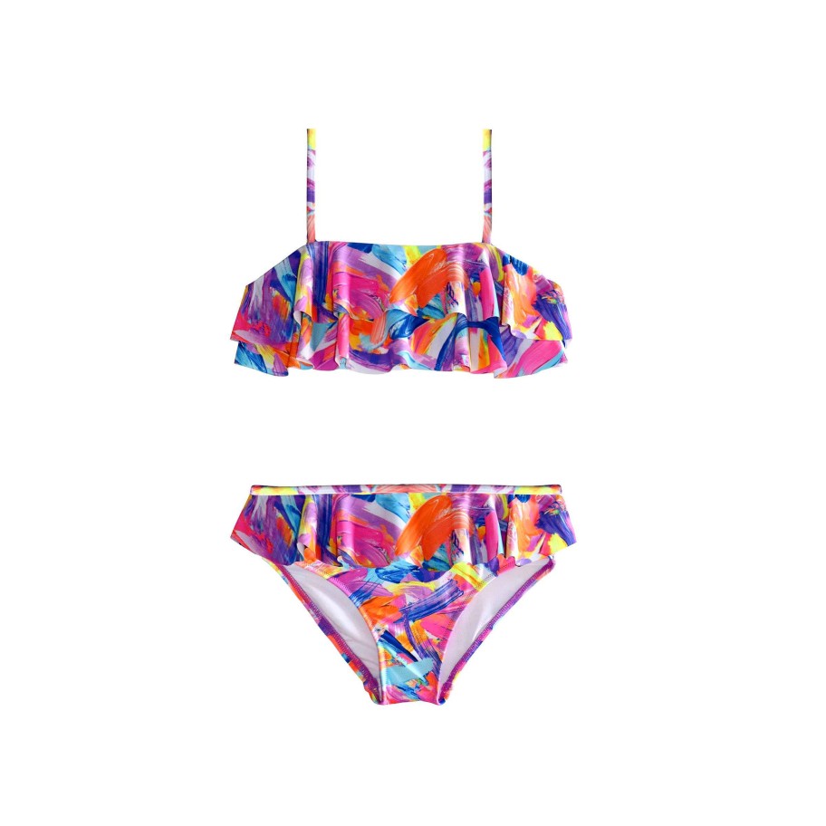 Sista ( Girls Sizes 8-16 ) Salty Ink Bikini | 1277 Craze Tube Bikini Paint