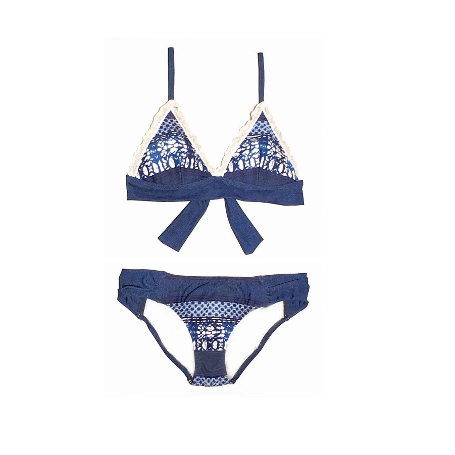 Ladies ( Sizes 6-18 ) Salty Ink Bikini | 201 Avalon Angel Bikini Denim