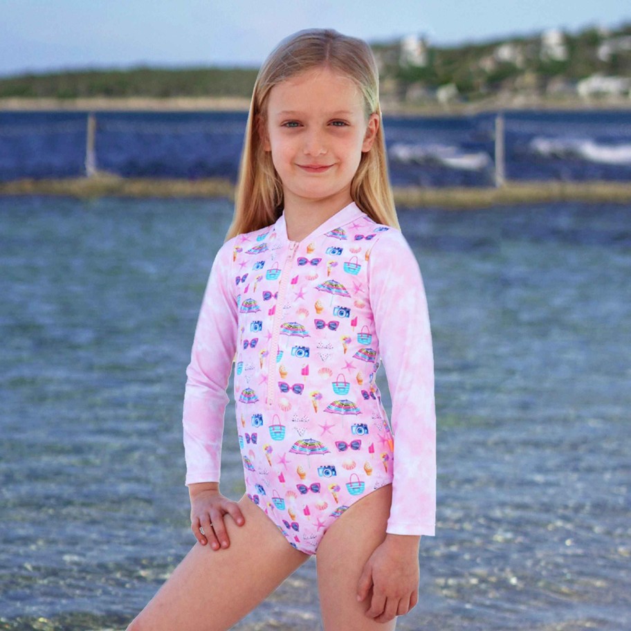 Lil Sista ( Girls Sizes 00-7 ) Salty Ink Sunsuit | 1290 Miss Sunsuit Seaside