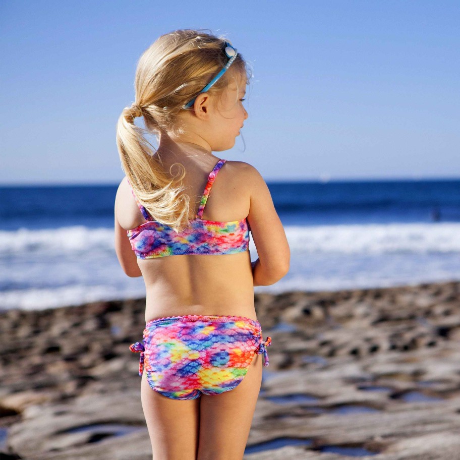 Lil Sista ( Girls Sizes 00-7 ) Salty Ink Bikini | 173 Miss Mermaid Bikini Rainbow