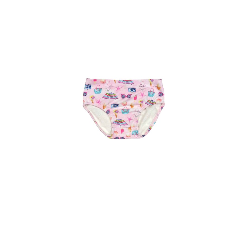 Lil Sista ( Girls Sizes 00-7 ) Salty Ink Baby Pant | 1269 Miss Swim Pant Seaside