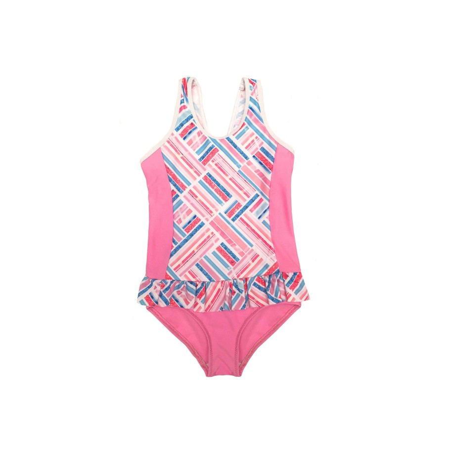 Lil Sista ( Girls Sizes 00-7 ) Salty Ink One Piece | 1004 Miss Sparkle Frill One Piece - Chlorine Resist