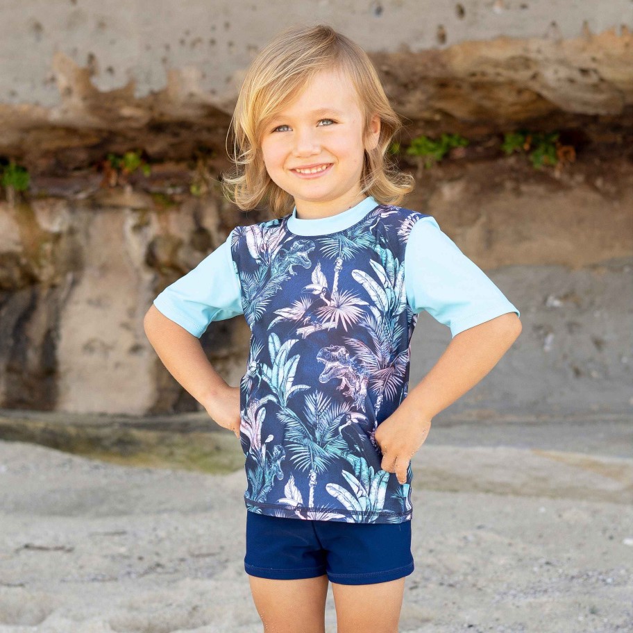 Boys ( Sizes 00-12) Salty Ink Rashvest Set | 409 Boys Rashvest Set Castaway