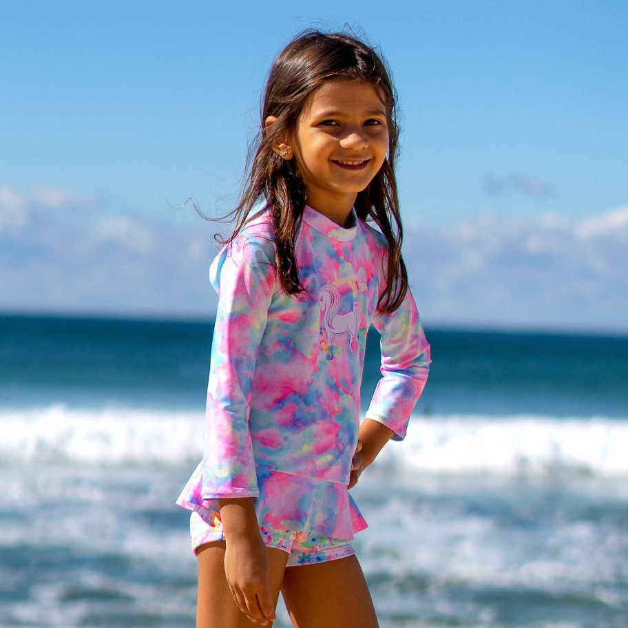 Lil Sista ( Girls Sizes 00-7 ) Salty Ink Rashvest Set | 1385 Miss Er Long Sleeve Sunvest Set Dream