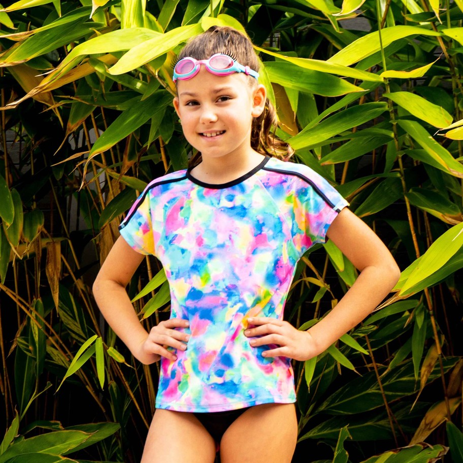 Sista ( Girls Sizes 8-16 ) Salty Ink Rashvest Set | 1284 Jungle Fever Rashvest Set Neon