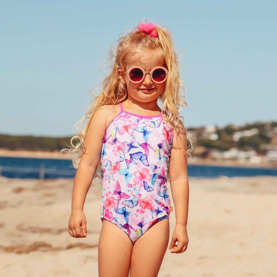 Lil Sista ( Girls Sizes 00-7 ) Salty Ink One Piece | 1005 Miss Tahiti One Piece White