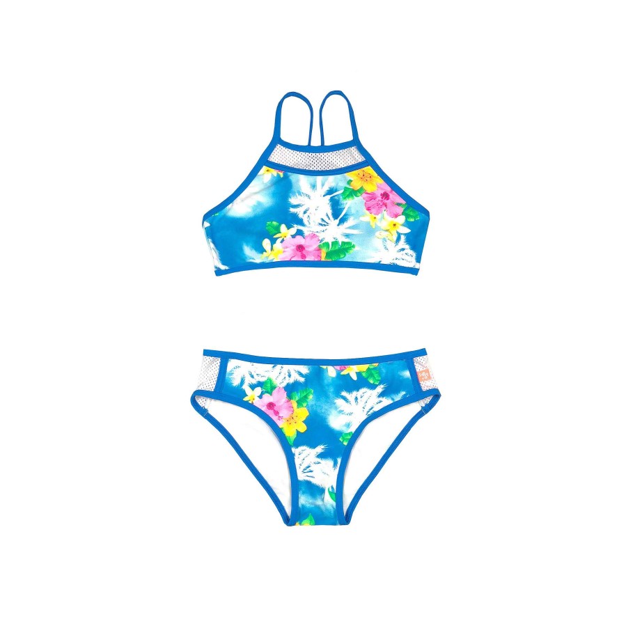 Sista ( Girls Sizes 8-16 ) Salty Ink Bikini | 1150 Coco Palms Bikini Tropical