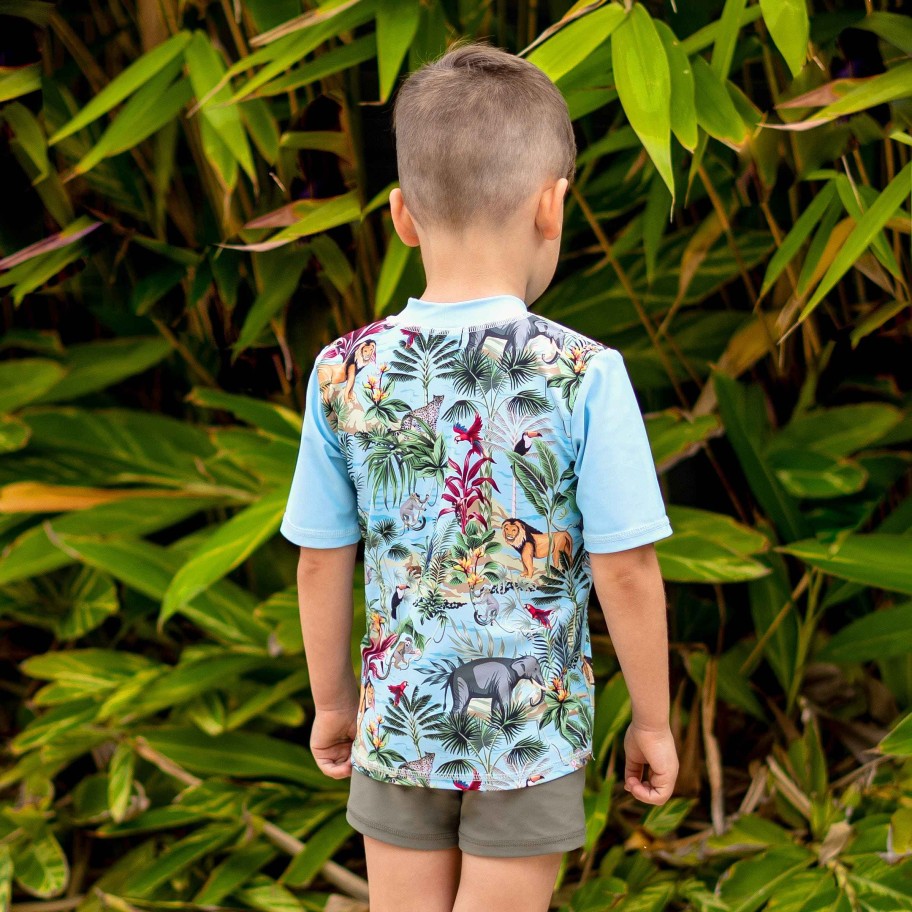 Boys ( Sizes 00-12) Salty Ink Rashvest Set | 409 Treasure Set Island