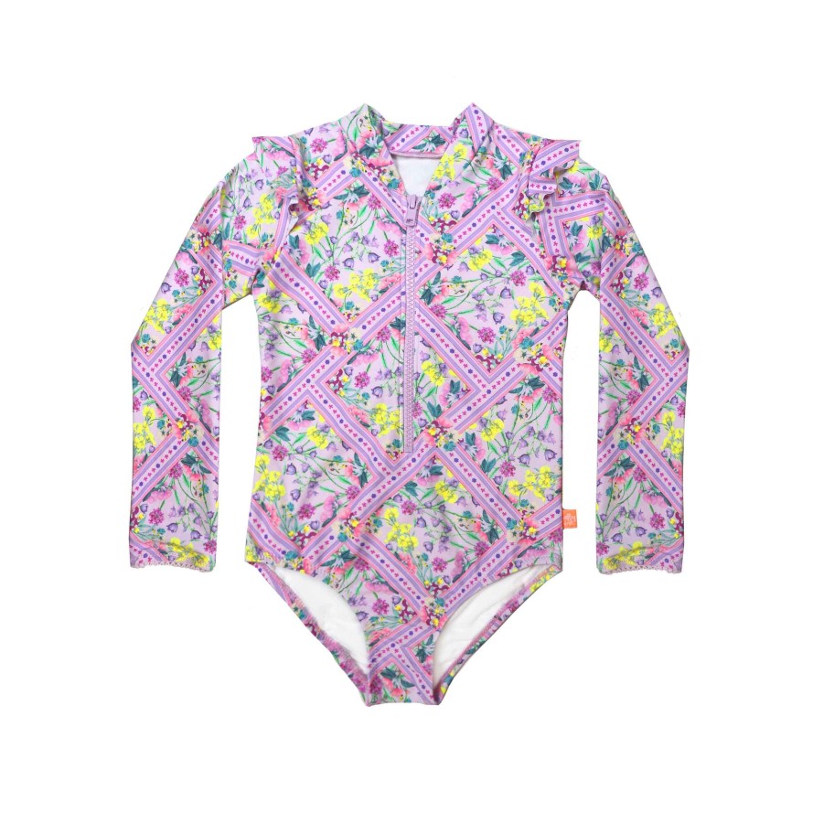 Lil Sista ( Girls Sizes 00-7 ) Salty Ink Sunsuit | 1230 Miss Posie Sunsuit Floral