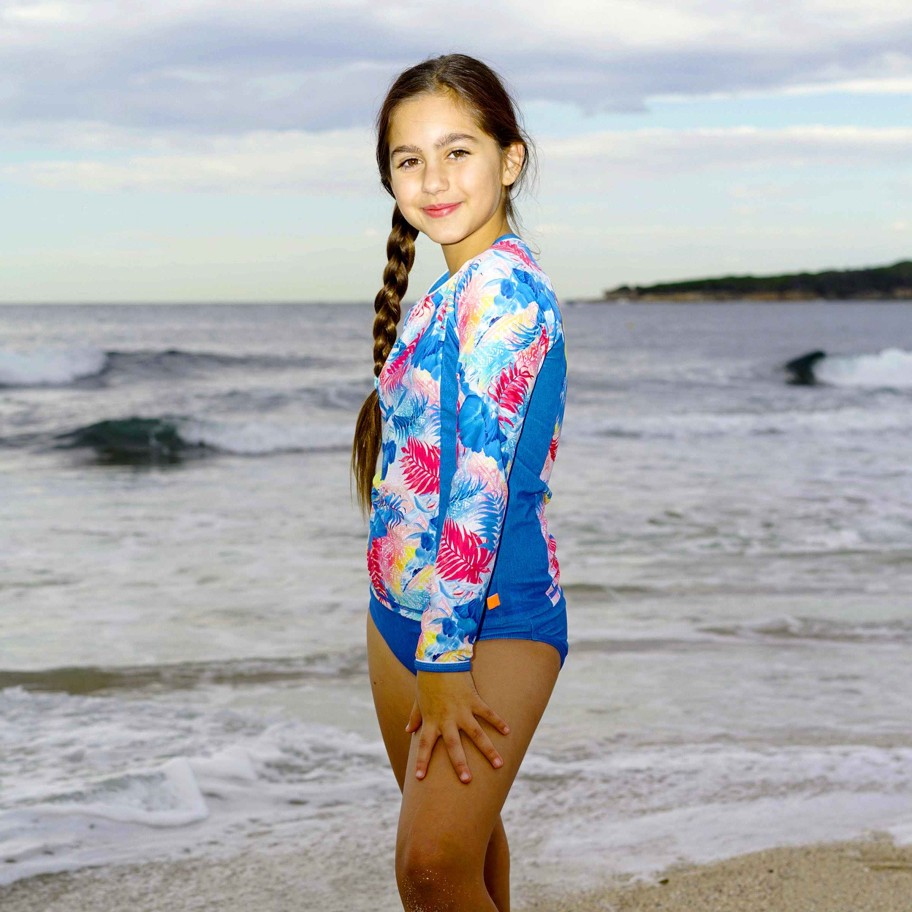 Sista ( Girls Sizes 8-16 ) Salty Ink Rashvest Set | 1280 Long Sleeve Rashvest Set Waikiki