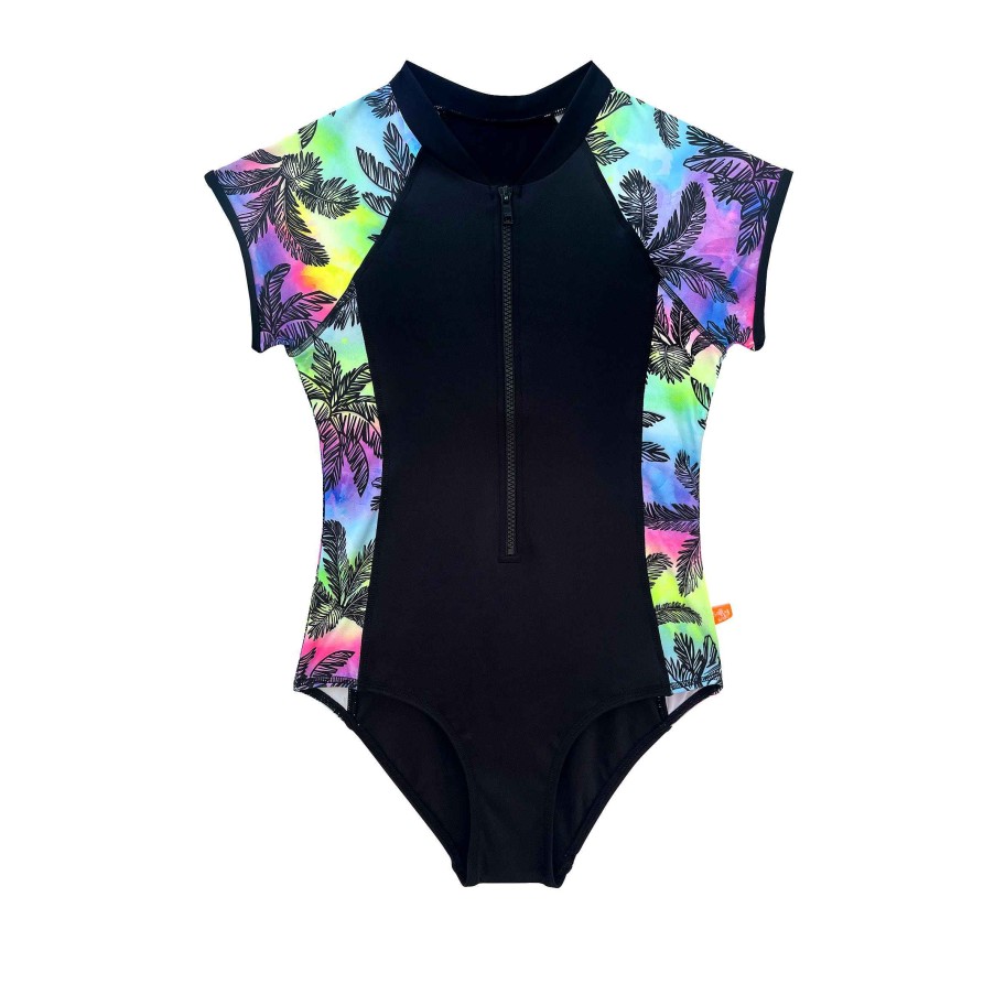 Sista ( Girls Sizes 8-16 ) Salty Ink Surf Suit | 1436 Beach Surfsuit Sunset