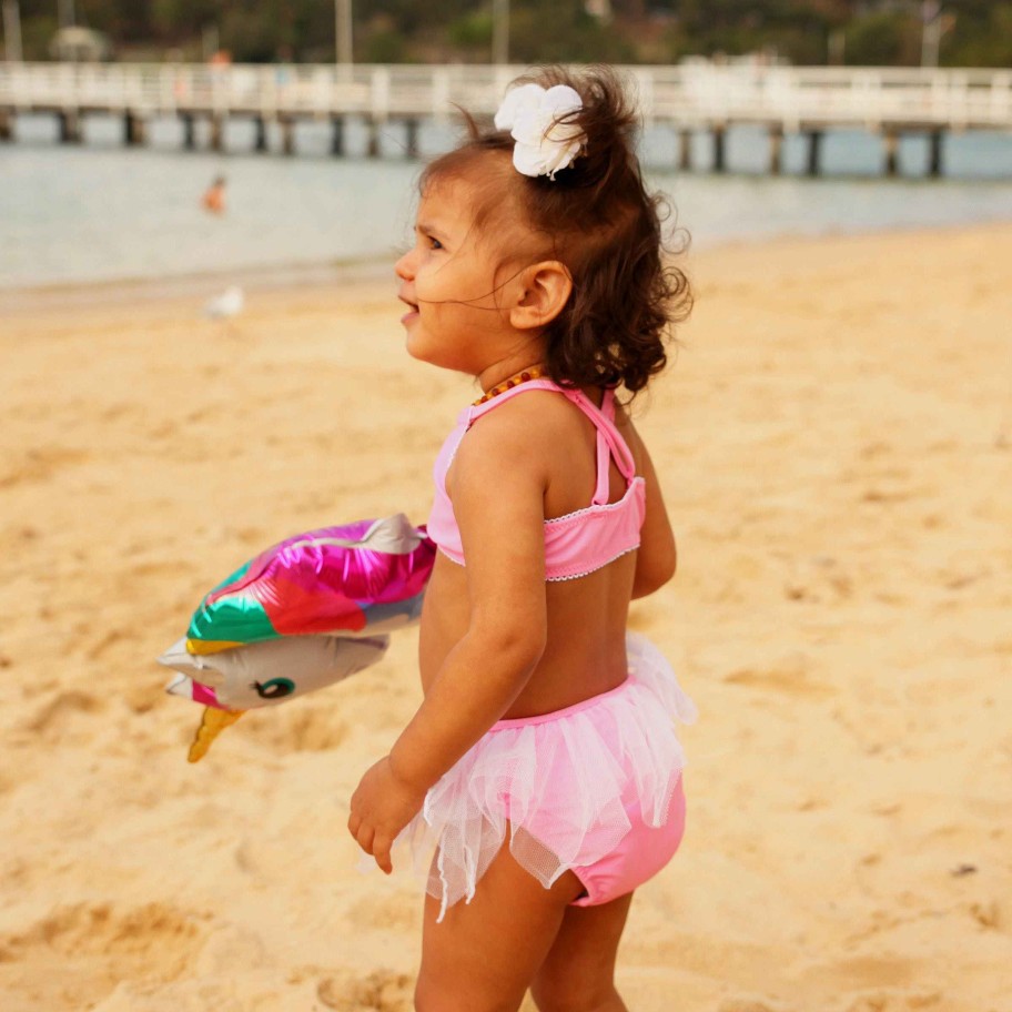 Lil Sista ( Girls Sizes 00-7 ) Salty Ink Bikini | 1133 Miss Unicorn Plain Tutu Bikini