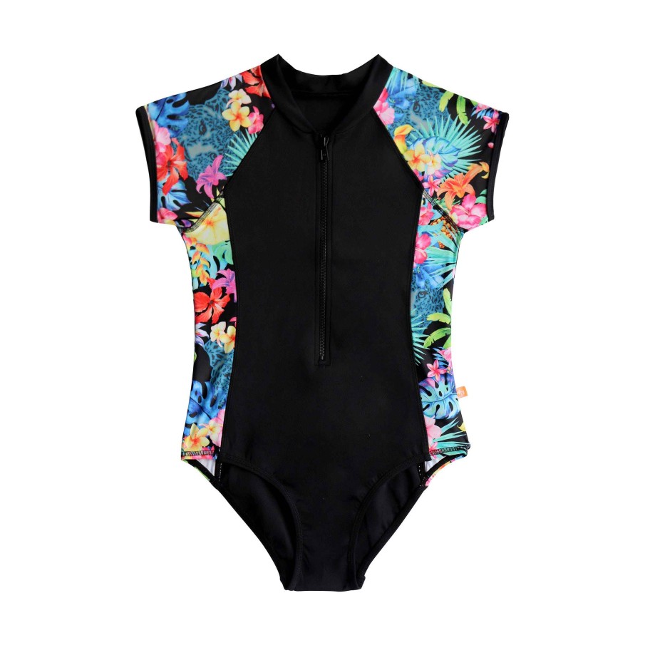 Sista ( Girls Sizes 8-16 ) Salty Ink Surf Suit | 1317 Island Girl Surfsuit Tahiti