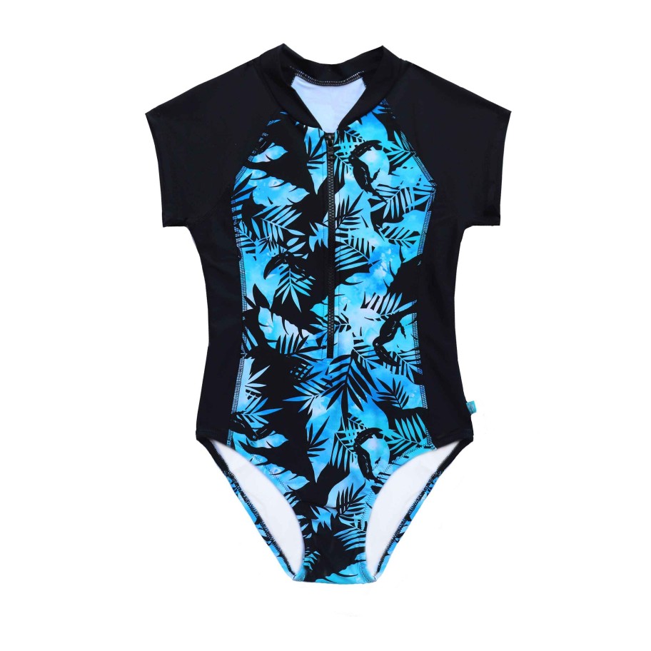 Sista ( Girls Sizes 8-16 ) Salty Ink Surf Suit | 1296 Beach House Surfsuit