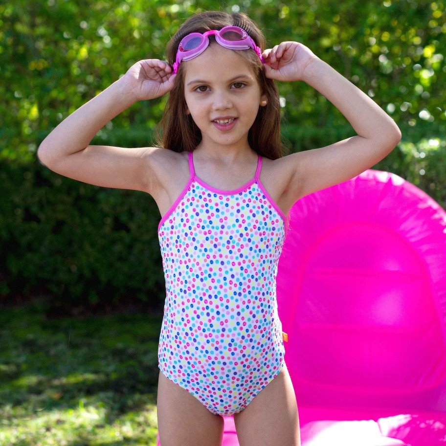 Lil Sista ( Girls Sizes 00-7 ) Salty Ink One Piece | 1005 Miss Fruitti One Piece Chlorine Resistant Fruitti Spot