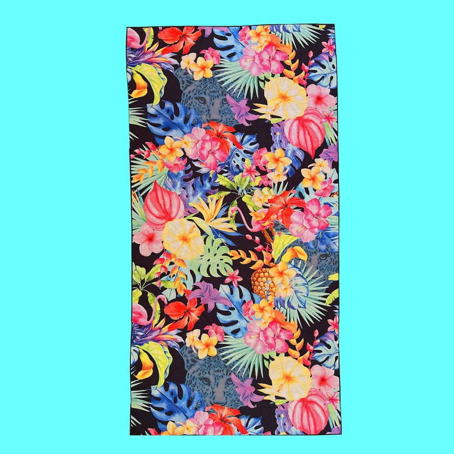 Sista ( Girls Sizes 8-16 ) Salty Ink Beach Towel | 1424 Island Girl Reversible Towel Tahiti