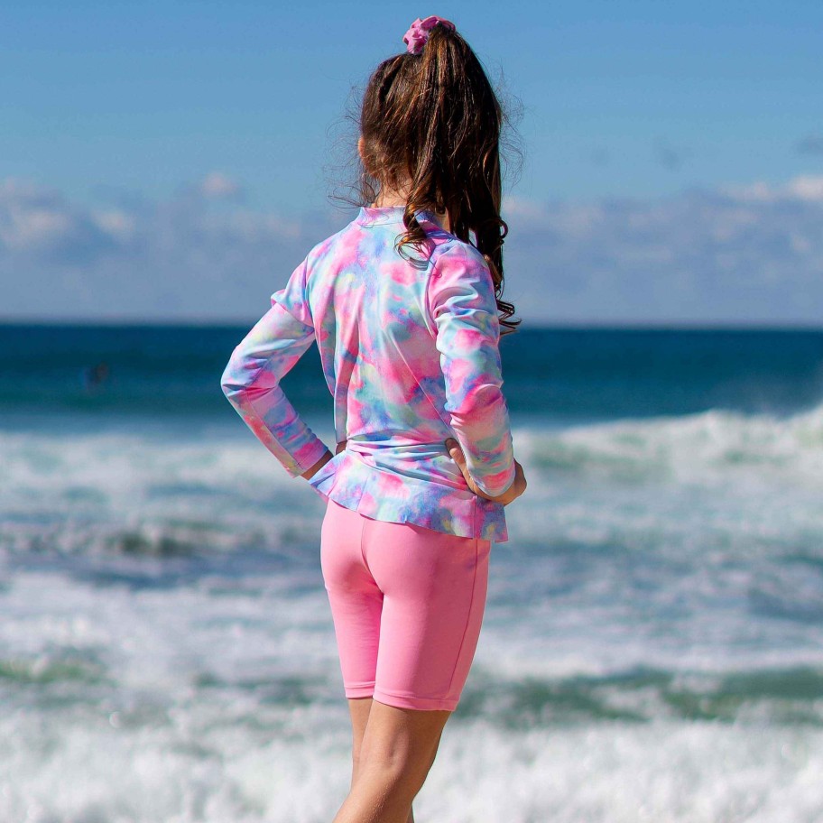 Lil Sista ( Girls Sizes 00-7 ) Salty Ink Boyleg Bottom | 1382 Miss Salty Bike Pant Candy Pink