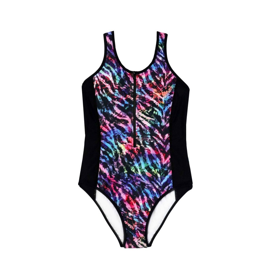 Ladies ( Sizes 6-18 ) Salty Ink One Piece | 2013 Wildside Zip Tank Vivad Zebra