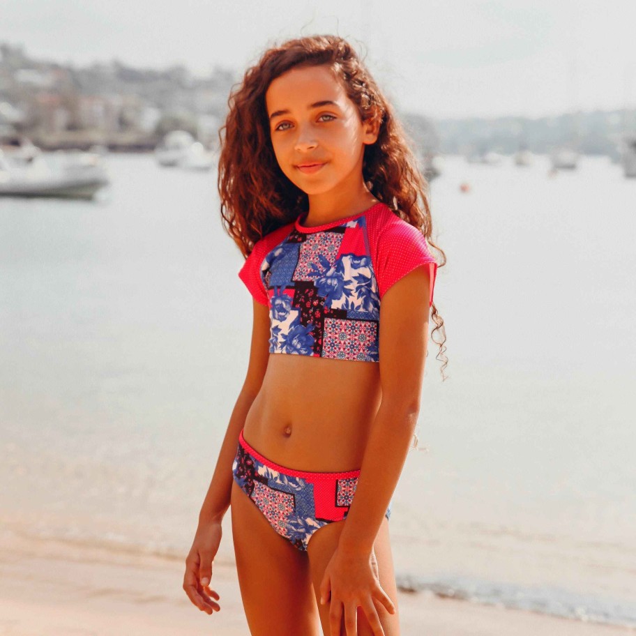 Sista ( Girls Sizes 8-16 ) Salty Ink Bikini | 1176 Beach Crop Bikini Boho