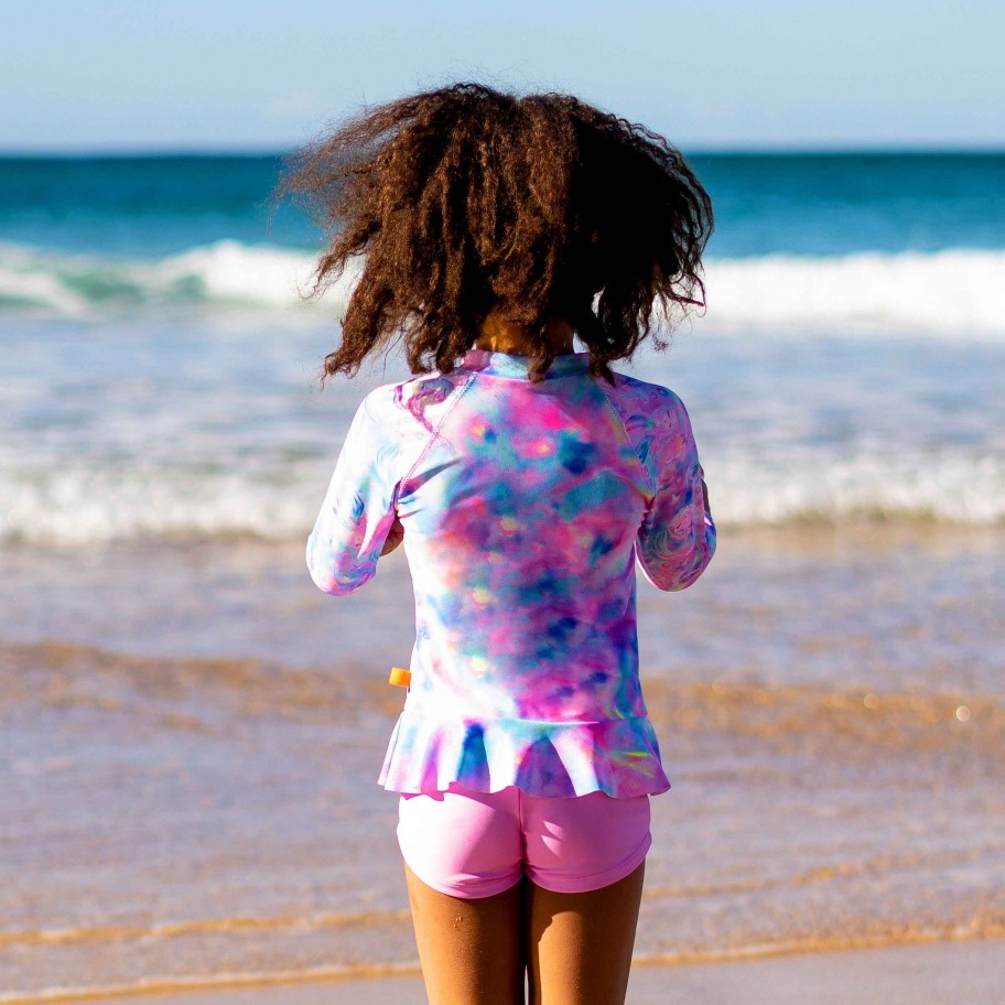 Lil Sista ( Girls Sizes 00-7 ) Salty Ink Rashvest Set | 1366 Miss Long Sleeve Sunvest Set Magical