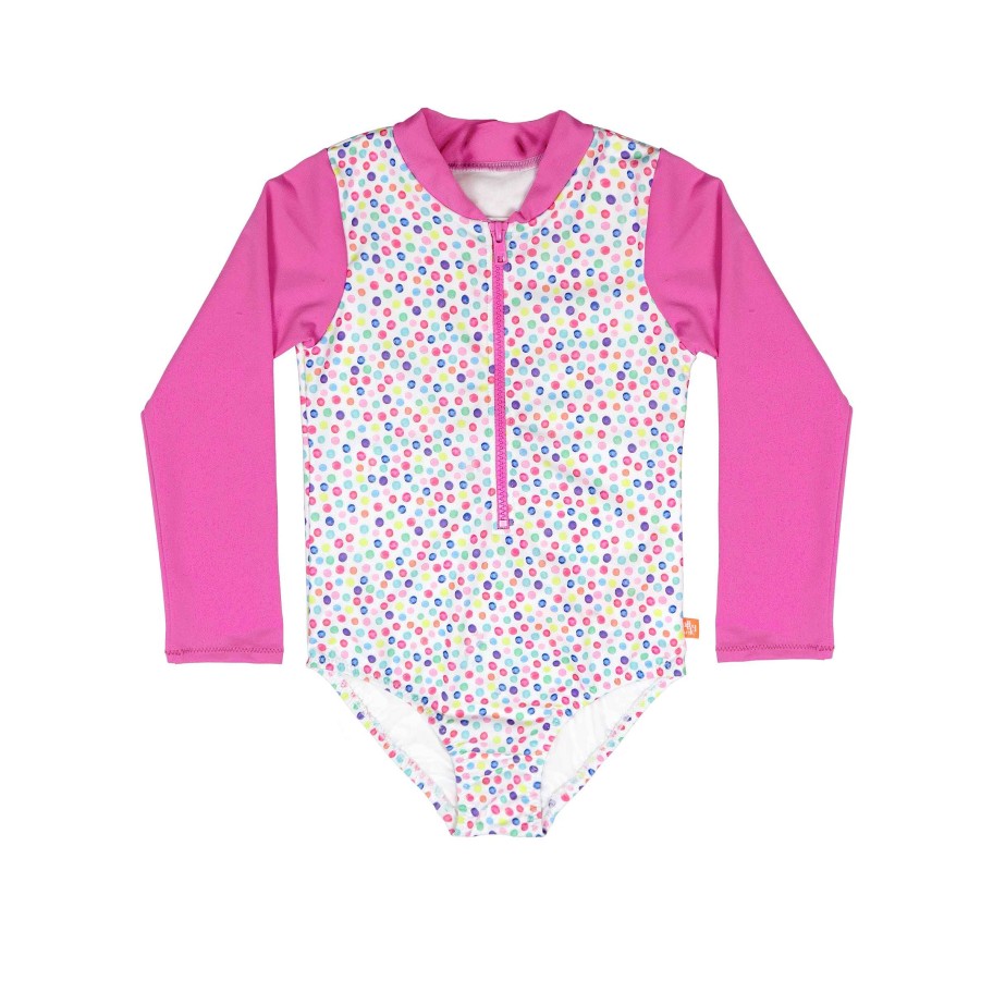 Lil Sista ( Girls Sizes 00-7 ) Salty Ink Sunsuit | 1171 Miss Fruitti Sunsuit Chlorine Resist Fruitti Spot