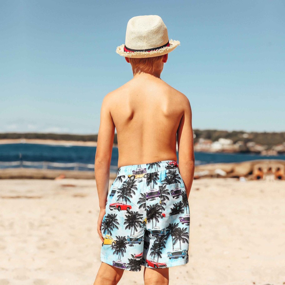 Boys ( Sizes 00-12) Salty Ink Boardshort | 411 Boardie Tropix