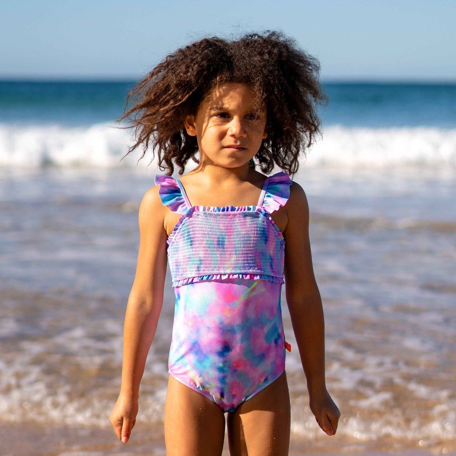 Lil Sista ( Girls Sizes 00-7 ) Salty Ink One Piece | 1370 Miss Magical Tube Tank Rainbow