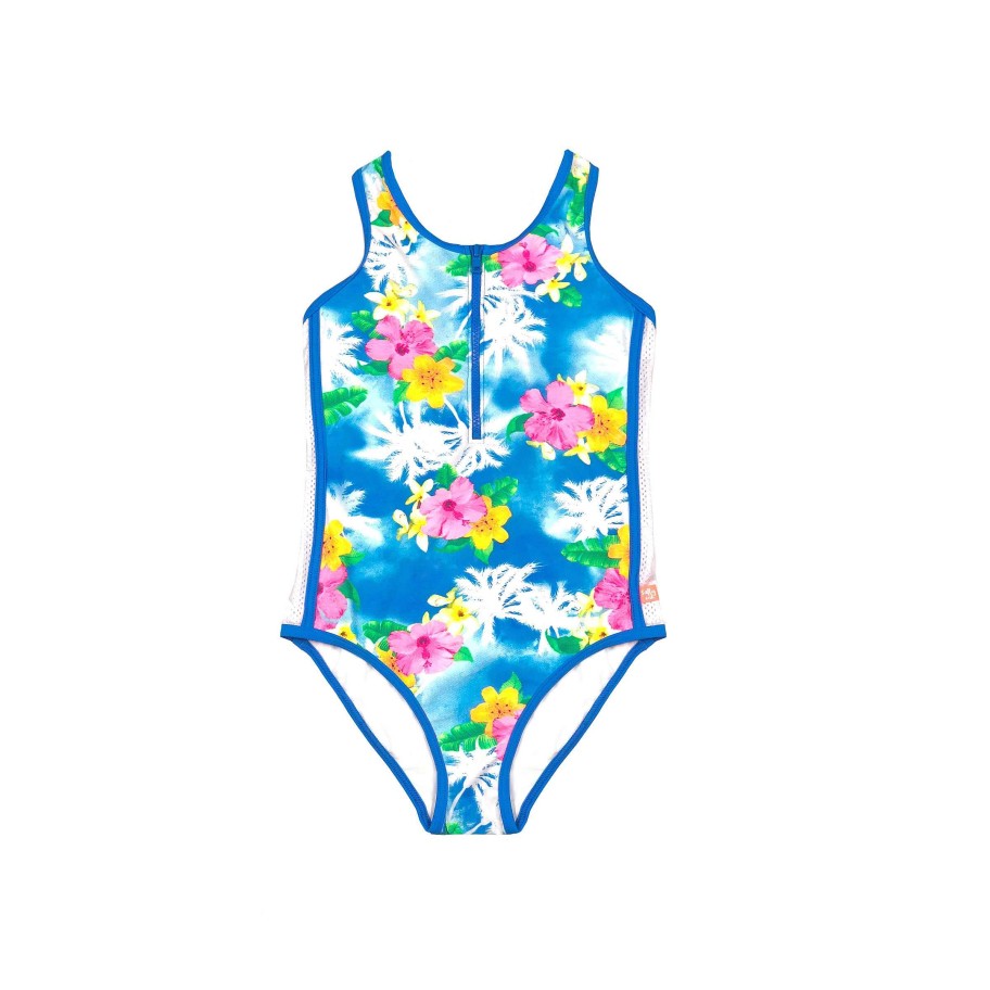 Sista ( Girls Sizes 8-16 ) Salty Ink One Piece | 1149 Coco Palms One Piece Tropical