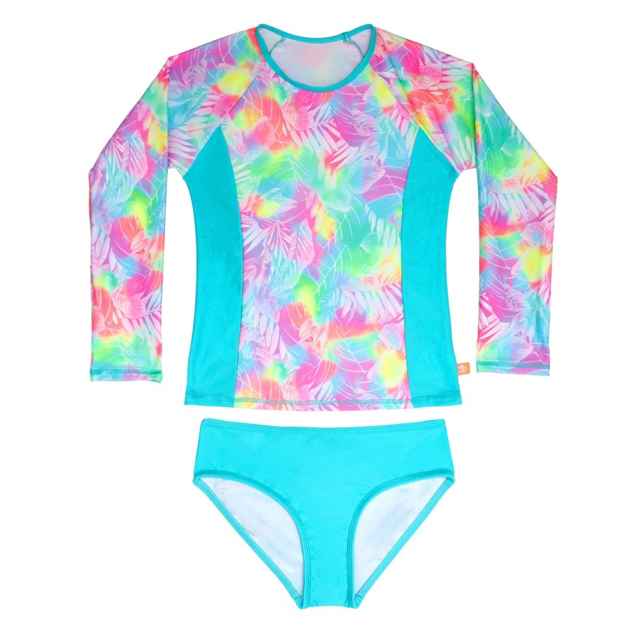 Sista ( Girls Sizes 8-16 ) Salty Ink Rashvest Set | 1324 Long Sleeve Rashvest Set Honolulu