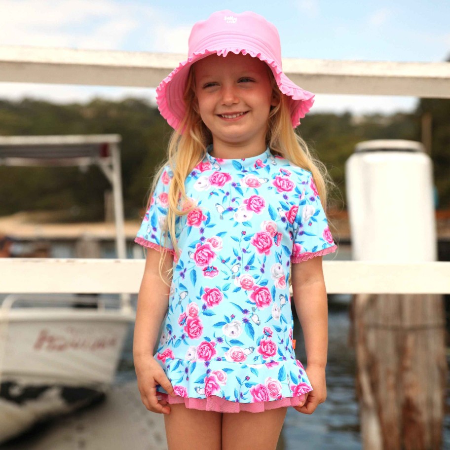 Lil Sista ( Girls Sizes 00-7 ) Salty Ink Sunvest Set | 1142 Miss Bouquet Sunvest Set Floral