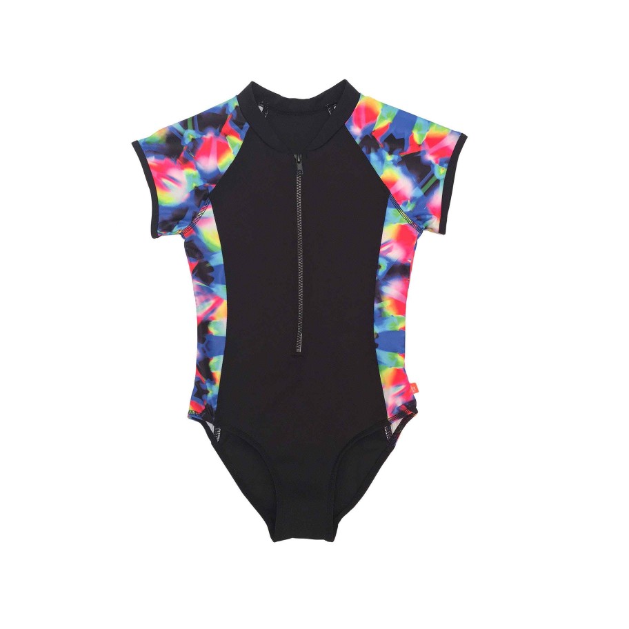 Sista ( Girls Sizes 8-16 ) Salty Ink Surf Suit | 181 Lights Surf Suit Neon