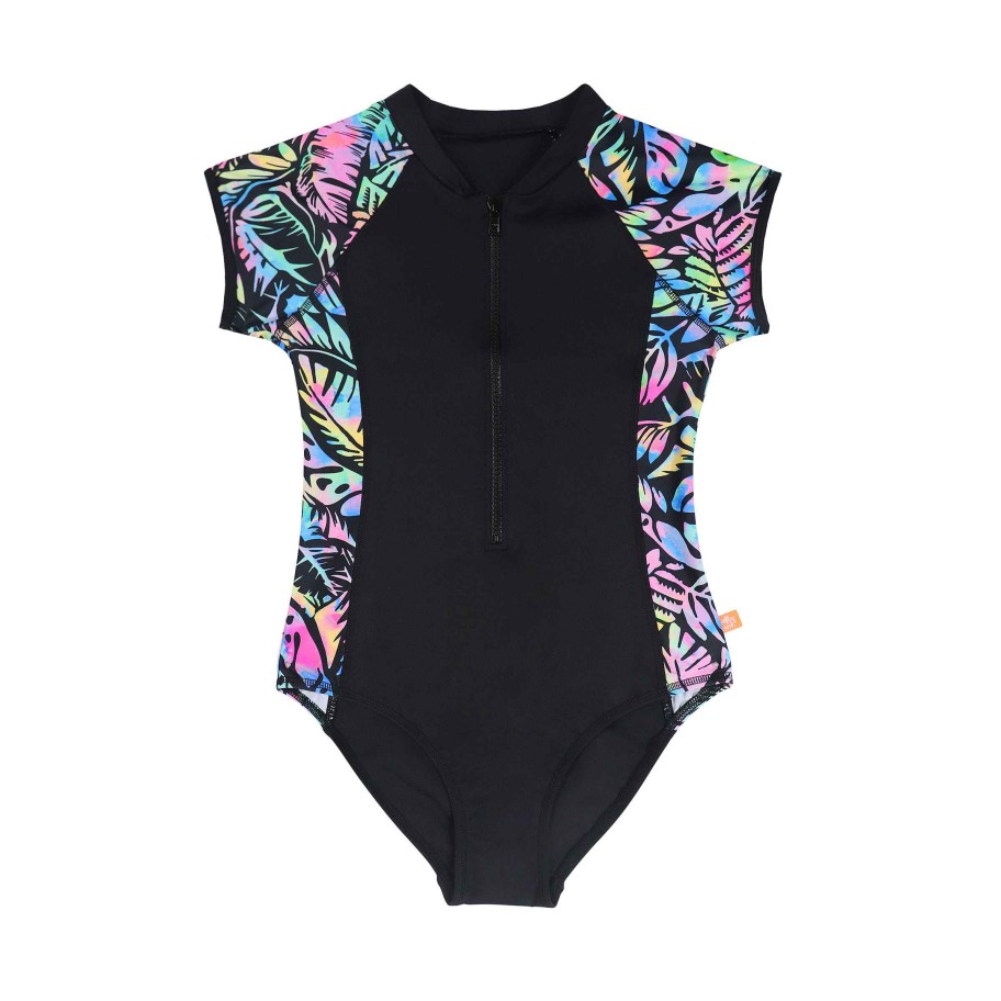 Sista ( Girls Sizes 8-16 ) Salty Ink Surf Suit | 1317 Fever Surfsuit Jungle