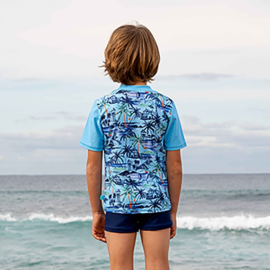 Boys ( Sizes 00-12) Salty Ink Rashvest Set | 409 Surf Short Sleeve Rashvest Set Vintage