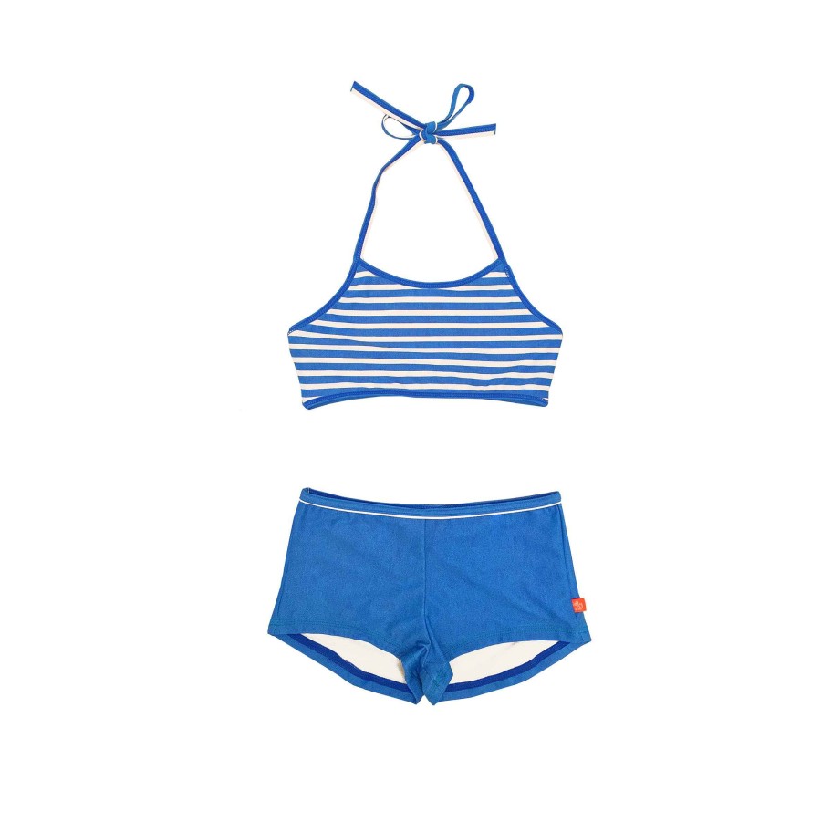 Sista ( Girls Sizes 8-16 ) Salty Ink Bikini | 191 Palm Springs Bikini Blue Palm