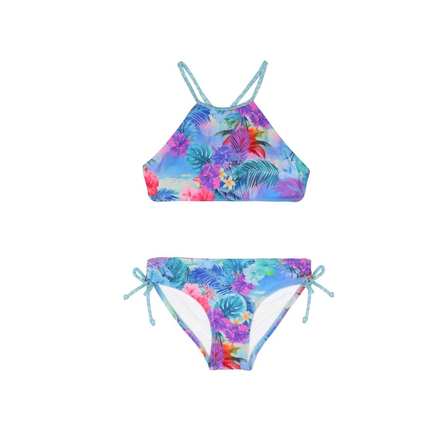 Sista ( Girls Sizes 8-16 ) Salty Ink Bikini | 1246 Island Dreams Bikini Tropical