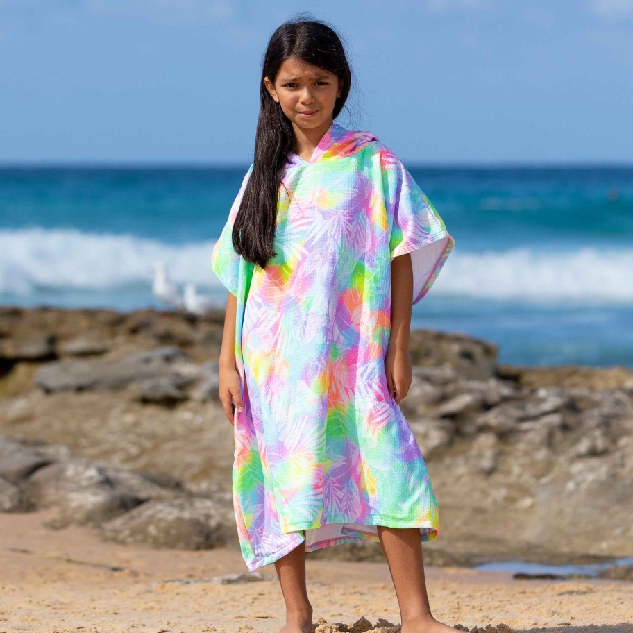 Sista ( Girls Sizes 8-16 ) Salty Ink Beach Towel | 1421 Hooded Poncho Honolulu