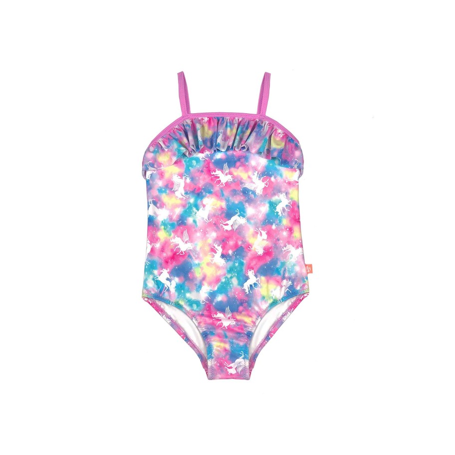 Lil Sista ( Girls Sizes 00-7 ) Salty Ink One Piece | 1138 Miss Unicorn One Piece Rainbow