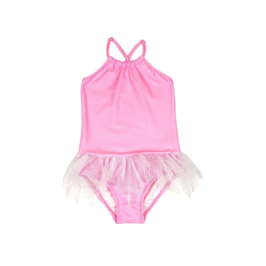 Lil Sista ( Girls Sizes 00-7 ) Salty Ink One Piece | 1132 Miss Unicorn Plain Tutu Candy Pink