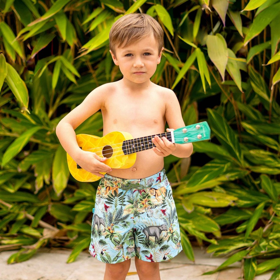 Boys ( Sizes 00-12) Salty Ink Boardshort | 411 Treasure Boardie Island