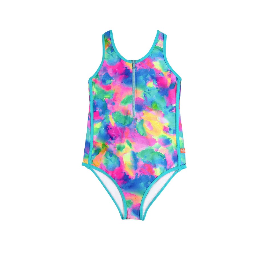 Sista ( Girls Sizes 8-16 ) Salty Ink One Piece | 1323 Jungle Fever One Piece Neon