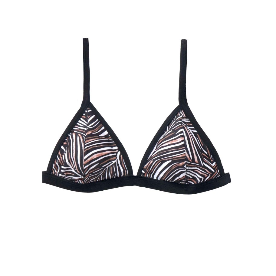 Ladies ( Sizes 6-18 ) Salty Ink Seperates Top | 2050 Tropic Tribe Sporty Tri Bra Black Tropic