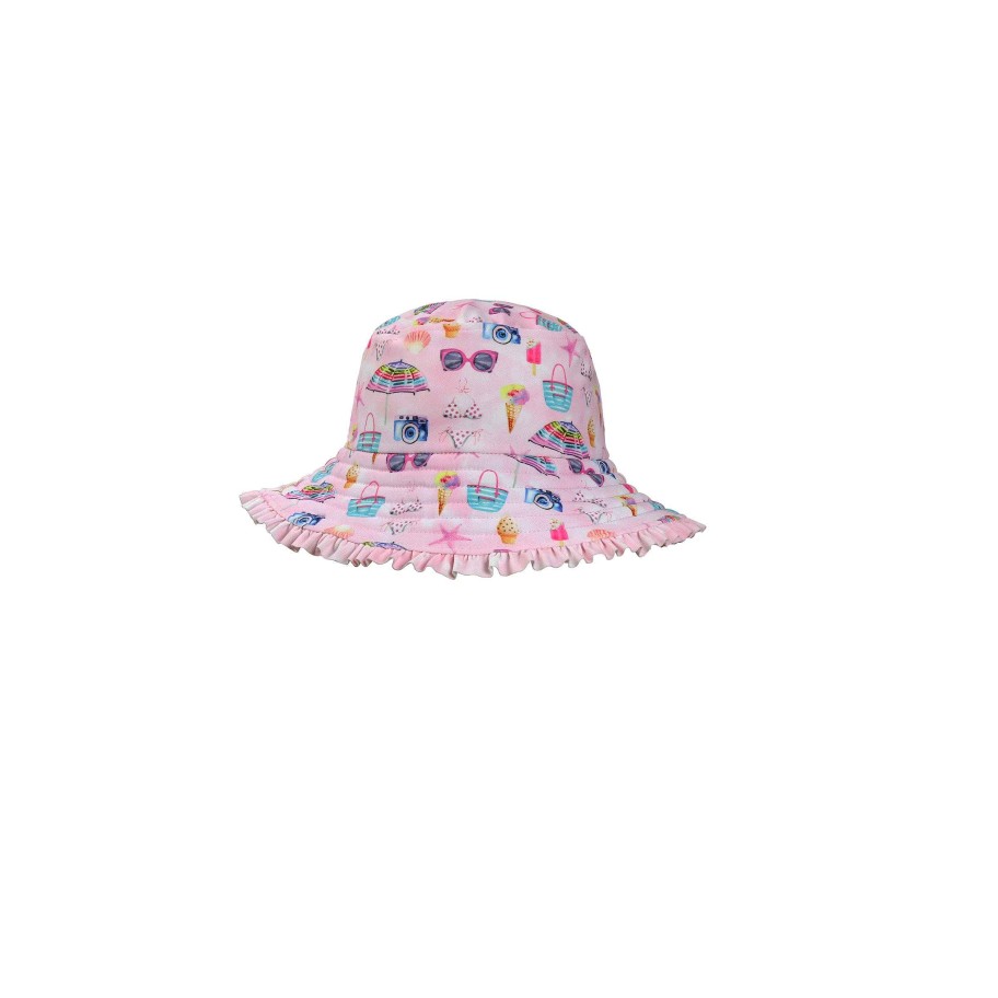 Lil Sista ( Girls Sizes 00-7 ) Salty Ink Swim Hat | 1172 Miss Sunhat Seaside