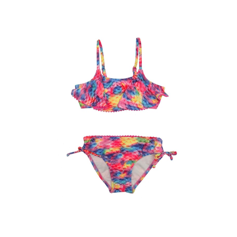 Lil Sista ( Girls Sizes 00-7 ) Salty Ink Bikini | 173 Miss Mermaid Bikini Rainbow