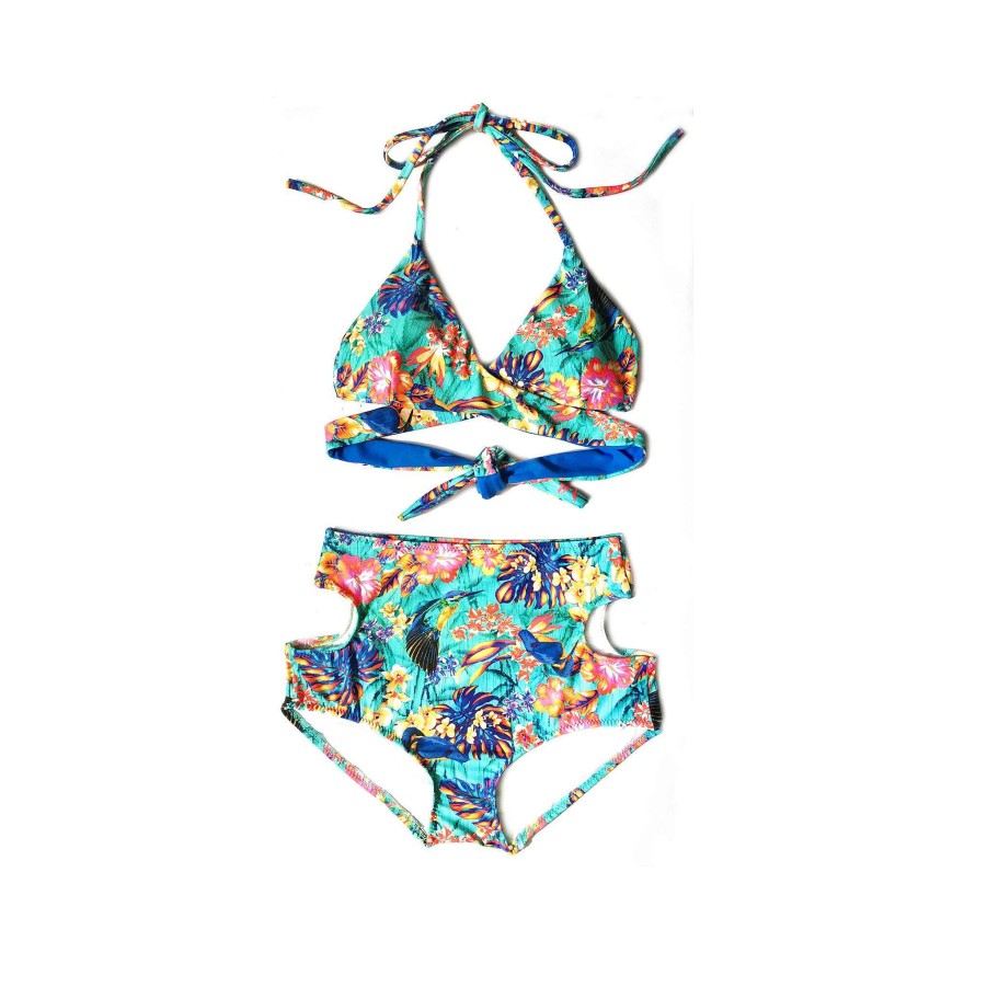 Ladies ( Sizes 6-18 ) Salty Ink Bikini | 230 Tahiti Retro Bikini Tropica